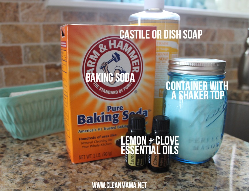 Lemon & Clove Nightly Sink Scrub Ingredients via Clean Mama