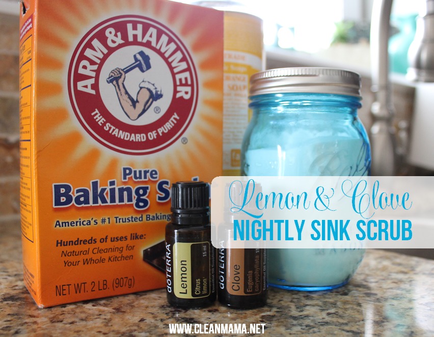Lemon and Clove Nightly Sink Scrub via Clean Mama